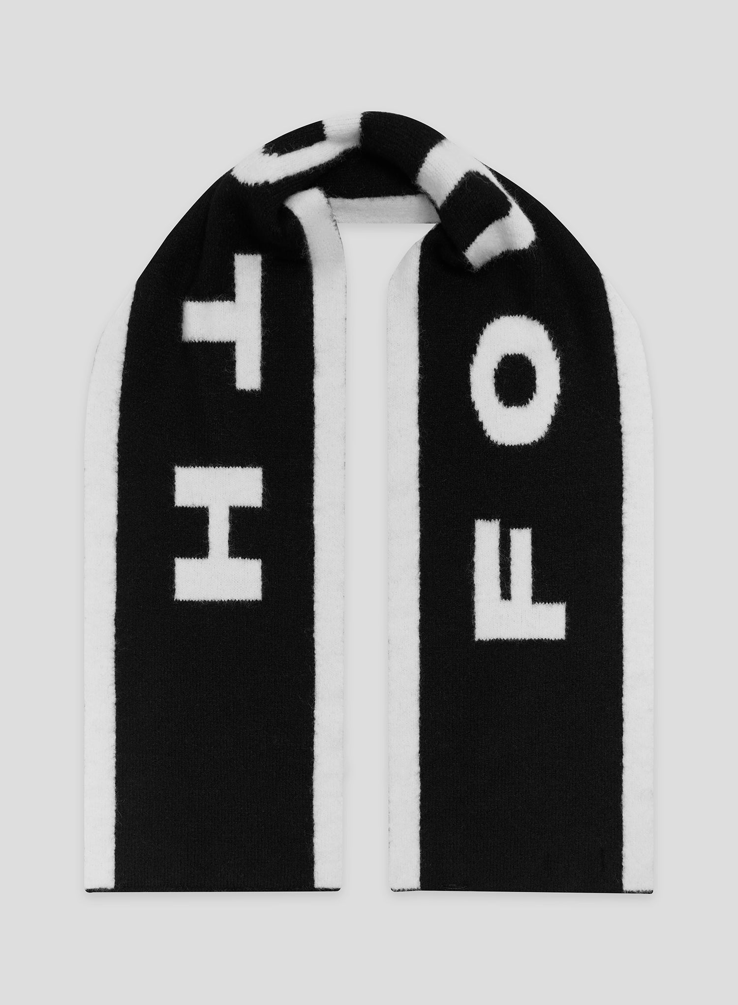 Black Fourth Branded Knitted Scarf